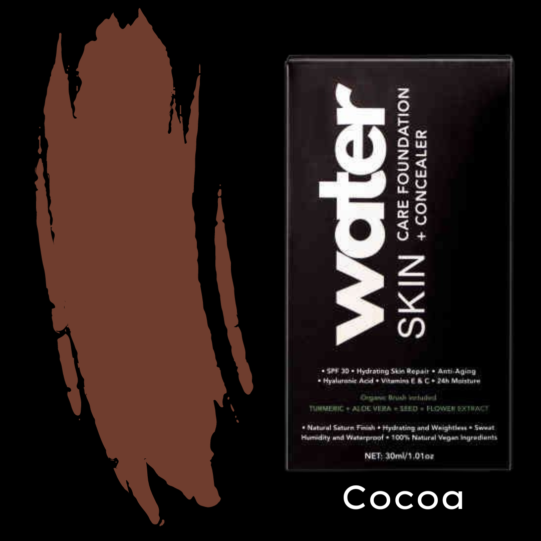 Cocoa Water SkinCare FOUNDATION + CONCEALER & FREE Organic Brush